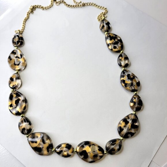 Casual Animal Print Beaded Long Necklace - Picture 2 of 8